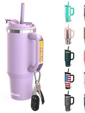 FrostBuddy Thicc Buddy Insulated Stainless Steel Tumbler 40 Oz Lavender Fields
